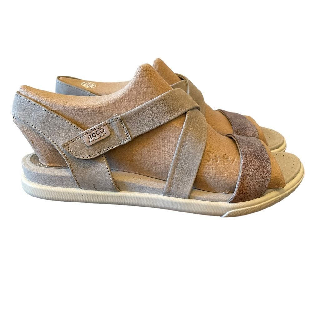 DIMARA CROSS STRAP SANDALS IN GRAY BY ECCO